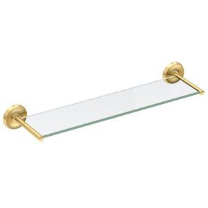 Gatco Hand Forged Solid Brass and Glass Shelf